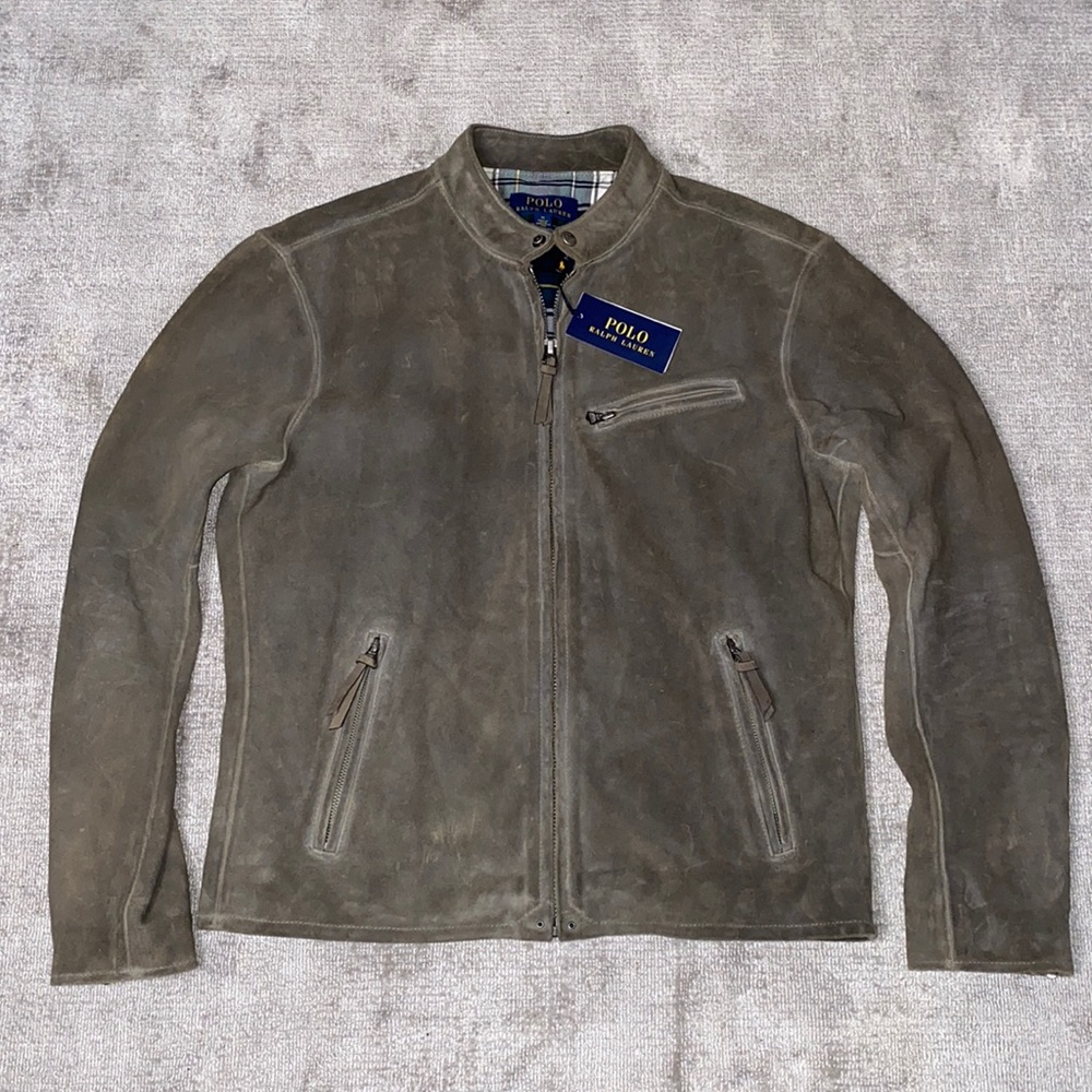 Polo Ralph Lauren oiled suede leather jacket